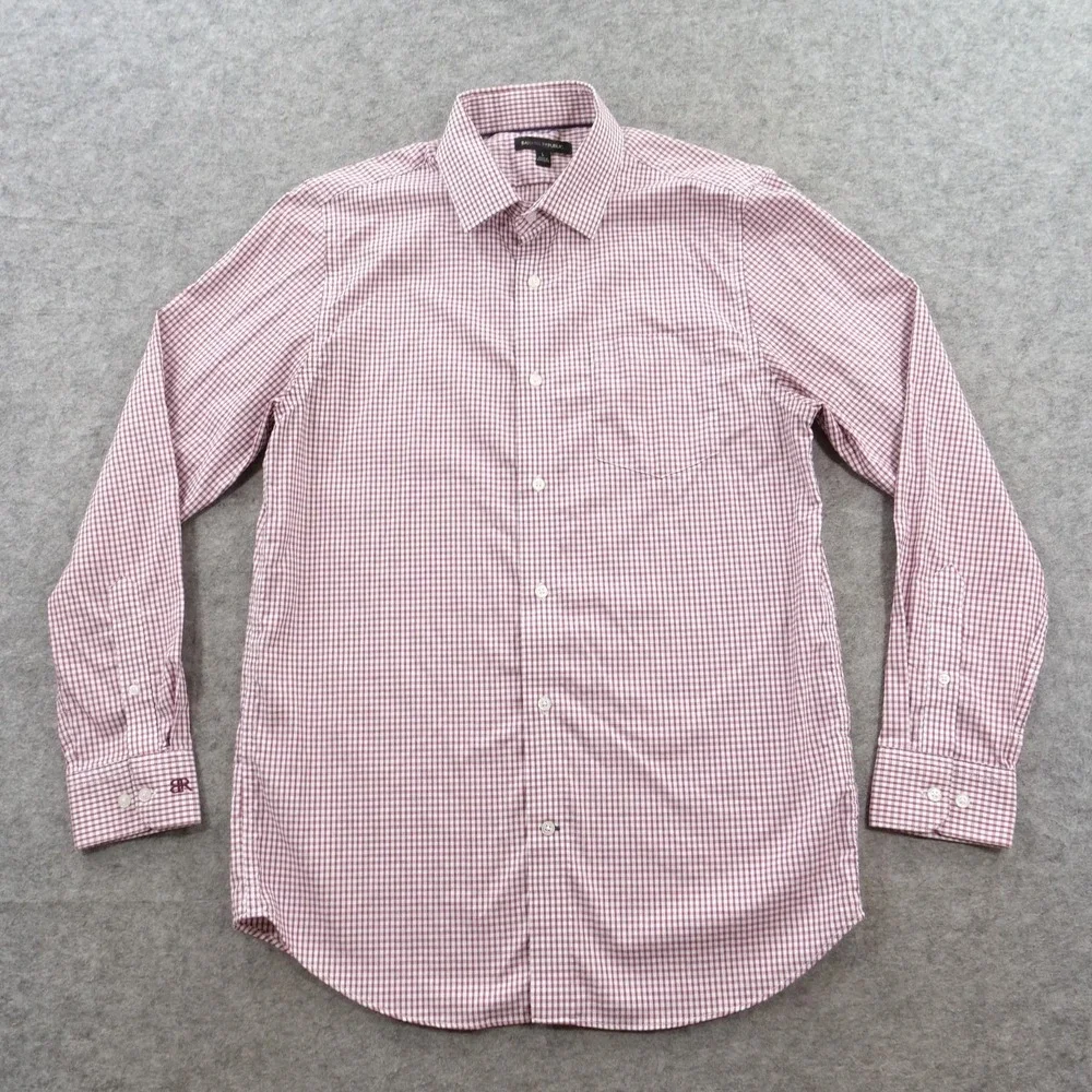 Banana Republic Shirt Mens Large Red Gingham Button Up Long Sleeve Cotton